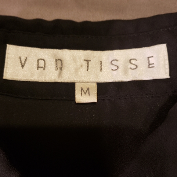 Van Tisse sheer black blouse size medium. Tailored cut. - Picture 5 of 6